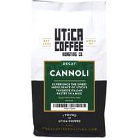 Utica Coffee Roasting Co. Decaf Cannoli | Specialty Flavored Medium Roast Ground Coffee | 16 Oz Reclosable Bag