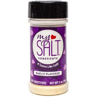 Mysalt Garlic Flavored Salt Substitute - Great For Sprinkling On Steamed Veggies, Rubbing On Meat And Poultry And Seasonings
