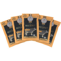 Aufschnitt Grass Fed Beef Jerky - Low Sodium, Certified Kosher - Halal And Keto Friendly - 5 Pack, Bbq