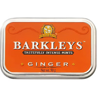 Barkleys Ginger Breath Mints - Strong Ginger Flavor Cool Mint Candy For Party, After Dinner, Wedding, Every Day Use - Vegan Breath Mints In Reusable Classic Travel Tins - 50-Count, 1-Pack