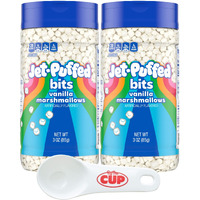 Kraft Jet-Puffed Mallow Bits Vanilla Flavor Marshmallows, 3 Ounce (Pack Of 2) With By The Cup Portion Control Scoop