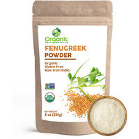 Organic Fenugreek Powder | 8 Oz - 226G | Usda Organics And Non-Gmo Verified Project Approved | Product Of India | 100% Raw And Natural | Resealable Kraft Bag By Shoposr