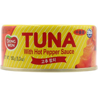 Dongwon, Tuna With Hot Pepper Sauce, 5.29 Ounce 4-Cans