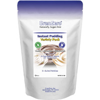 Gramzero Variety (Vanilla, Chocolate, Butterscotch) Sugar Free Pudding Mix 6-Pack, Great For Nutrition Club Meal Replacement Shakes, Low Calorie Dessert, Stevia Sweetened