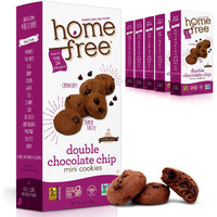 Homefree Mini Double Chocolate Chip Cookie Box, Gluten Free, Nut Free, Vegan, School Safe And Allergy Friendly Snack, 5 Oz. Box (Pack Of 6)