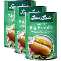 Loma Linda - Plant-Based Meats (Big Franks, Low Fat (15 Oz.), 3 Pack)