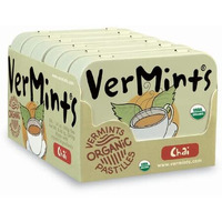 Organic Breath Mints By Vermints, Chai Flavor, Pack Of 6,1.41Oz Tins All Natural Pastilles, Non-Gmo, Nut Free, Gluten Free, Vegan, Ksa Kosher