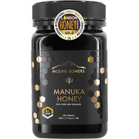 Mount Somers 100% Pure Premium Raw Manuka Honey - Umf 5+ / Mgo 83+ 17.6Oz (500G) Jar, Non Gmo New Zealand Manuka Honey, Genuine Natural Superfood, Great Taste, Umf Certified