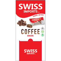 Swiss Imports Sugar Free Bonbons Hard Candy Drops, Coffee, 17.6 Oz/ 500G Bocca Box With 200 Individually Wrapped Pieces