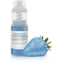 Tinker Dust - Neon Blue (4G 1X Mini Pump) Edible Glitter For Desserts, Beverages, Cupcakes, Cake Pops And Cookies By Bakell