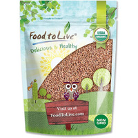 Food To Live Organic Buckwheat Kasha, 8 Ounces - Grechka, Toasted Whole Groats, Non-Gmo, Kosher, Sirtfood, Bulk