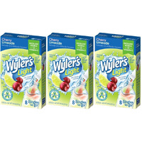 Wyler's Light Singles To Go Powder Packets, Water Drink Mix, Cherry Limeade, 8 Packets Per Box, 24 Total Packets (Pack Of 3)