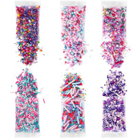 Sprinkles For Cake Decorating, Cupcake, Cookies, Ice Cream Topper, 6 Packs Purple Sprinkles, Pink Of Assorted Sprinkles For Cake Baking, Perfect For Birthdays, Wedding