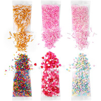 Sprinkles For Cake Decorating, Cookies, Ice Cream, Cupcake Topper, 6 Packs Rainbow Jimmies Sprinkles, Sugar Candy Of Assorted Sprinkles For Baking, Perfect For Birthday Party, Anniversary, Celebration