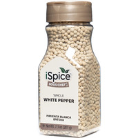 Ispice Whole White Peppers Spices And Seasonings For Cooking, 7.3Ounce White Peppercorns Seasoning, Fine And Gluten Free Whole Pepper White Seasoning (208G-Pack Of 1)