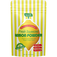 Talcufon Freshly Squeezed Lemon Powder 10 Oz, Just Cold Pressed, Freeze Dried Lemon Juice Powder No Added Sugar, Gluten Free, Non-Gmo Great Flavor For Drinks, Smoothie, & Beverages 284G