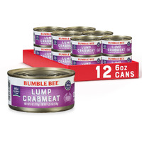 Bumble Bee Lump Crab Meat, 6 Oz Can (Pack Of 12) - 16G Protein & 1G Carb Per Serving - Wild Caught, Small Chunks, Drain Before Use