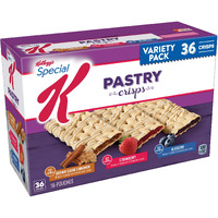 Kelloggs Special K Pastry Crisps Variety Pack 15.84 Oz Box, 36 Crisps (1 Pack)