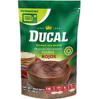 Ducal Refried Red Beans Pouch - Instant Vegetarian Refried Red Beans, Non-Gmo And Gluten-Free - Excellent Source In Protein And Iron, Cholesterol Free, 14.1 Ounce (Pack Of 18)