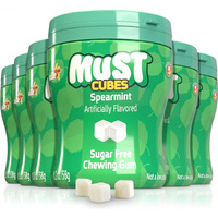 Elite, Must, Sugar Free, Spearmint Gum Cubes, 2Oz (6 Pack)