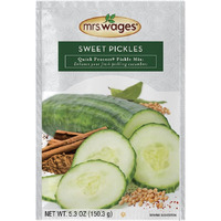 Mrs. Wages Sweet Pickles Quick Process Mix, Quick And Easy, Simple-To-Use, Simple Homemade Pickles, Sweet Traditonal Pickle Flavoring, 5.3 Oz Packet (Value Pack Of 6)