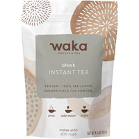 Waka Instant Black Tea Mix, Kenyan - 100% Tea Leaves, No Additives, Unsweetened Tea Powder In Bulk Pouch - Easy Quick Hot And Iced Teas, Up To 200 Cups (4.5Oz)