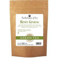 The Republic Of Tea Honey Ginseng Green Super Refill, 100 Tea Bags