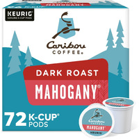 Caribou Coffee Mahogany, Single-Serve Keurig K-Cup Pods, Dark Roast Coffee, 72 Count