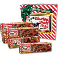 Old Fashion Claxton Fruit Cake - 5-1 Lb. Dark Recipe - Each Cake Individually Wrapped For Freshness In Our Signature Claxton Carton