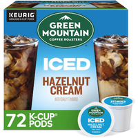 Green Mountain Coffee Roasters Iced Hazelnut Cream, Single Serve Keurig K-Cup Pods, Flavored Iced Coffee, 72 Count (6 Packs Of 12)