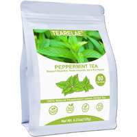 Tearelae - Peppermint Tea Bags, 80 Count - 100% Pure Peppermint Leaves - Non-Gmo - Naturally Caffeine-Free Herbal Tea - Support Digestion & Natural Breath Freshener