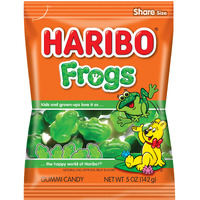 Haribo Gummi Candy, Frogs, 5 Oz. Bag (Pack Of 12)