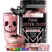 Mon  Gasque Luster Dust Pink Edible Glitter For Cocktails 15G - Premium Pink Halloween Cake Decorations - Edible Pink Drink Glitter - Pink Edible Glitter For Drinks & Edible Pink Glitter - Cake Glitter