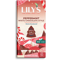 Lily's White Chocolate Style Peppermint, 2.8 Oz Bars, 4-Pack