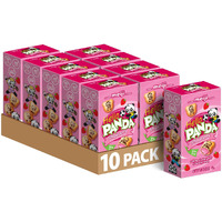 Meiji Hello Panda Cookies, Strawberry Crme Filled - 2.1 Oz, Pack Of 10 - Bite Sized Cookies With Fun Panda Sports