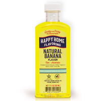 Happy Home Natural Banana Flavoring, Non-Alcoholic, Certified Kosher, 7Oz.