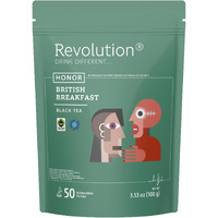 Revolution Tea English Breakfast Tea [The Original] - British Breakfast - Premium Full Leaf Tea - Biodegradable Infuser Tea Bags - Black Tea - 50 Bags