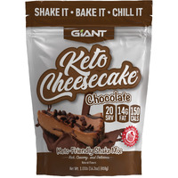 Giant Sports Keto Cheesecake Shake Mix - Delicious Low Carb, Ketogenic Diet Gluten Free Powder Mix - Works Great With Almond Milk - Chocolate (20 Serving Bag)