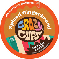 Crazy Cups Spiced Gingerbread Flavored Coffee Pods, Holiday Coffee, Single Serve Coffee For Keurig K Cups Machines, Medium Roast Coffee In Recyclable Pods, 22 Count