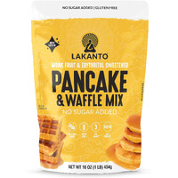 Lakanto Pancake And Waffle Mix - Sweetened With Monk Fruit Sweetener And Erythritol, Breakfast, Flapjacks, Almond Flour, Low Net Carbs, Gluten Free, Keto Diet Friendly - 16 Oz