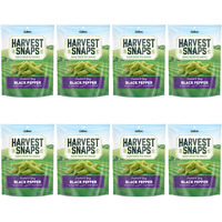 Harvest Snaps Veggie Chips (Black Pepper Snack Crisps) | Powered By Plant Protein, Gluten Free, Non-Gmo Baked Vegetable Crisps | Made In Usa (8 Snack Packs)