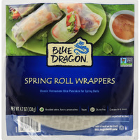 Blue Dragon Spring Roll Wrappers, 14 - 16 Sheets Per Pack, 4.7 Ounce (Pack Of 12), Four Simple Ingredients, Gluten Free, Vegan Friendly, No Preservatives