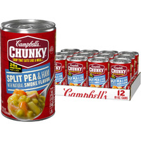 Campbells Chunky Soup, Split Pea Soup With Ham, 19 Oz Can (Case Of 12)