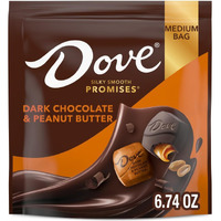 Dove Promises Dark Chocolate Peanut Butter Candy, Bulk Candy, Individually Wrapped, 7.61 Oz, 8 Pack