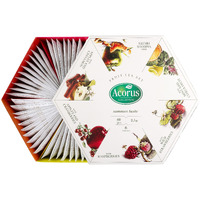 Acorus Summer Taste Tea Set | Perfect For Making Iced Tea | Natural Assorted Tea Hamper Box Gift Set | Large Selection Box 60 Tea Bags | Tea Gift Sets | 6 Fruit And Berry Tea Flavour Sampler