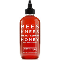 Bees Knees Meyer Lemon Honey, 12.5 Oz, Pure Honey With Citrus, Gluten Free, Paleo Friendly Wildflower Natural Honey For Tea, Cooking, Food Gifts, Unique Gifts