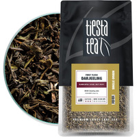 Tiesta Tea - First Flush Darjeeling Black Tea | Single Origin Premium Loose Leaf From India | 100% Pure Unblended High Caffeinated Tea | Hot Or Iced Tea & Up To 200 Cups - 16Oz Resealable Bulk Pouch