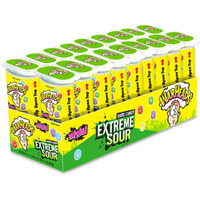 Warheads - Extreme Sour Hard Candy Minis - Sour Apple, Black Cherry, Blue Raspberry, Lemon & Watermelon Flavors - 1.75 Oz. Container - 18 Pack