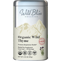 Organic Wild Thyme Tea - Caffeine Free Loose Leaf Herbal Tea - Pharmacopoeia Potency - 1.76 Oz - 25 Servings