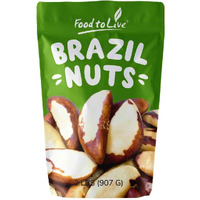 Food To Live - Raw Brazil Nuts, 2 Pound Non-Gmo Verified, Raw, Whole, No Shell, Unsalted, Kosher, Vegan, Keto And Paleo Friendly, Bulk, Good Source Of Selenium, Low Sodium And Low Carb Food.